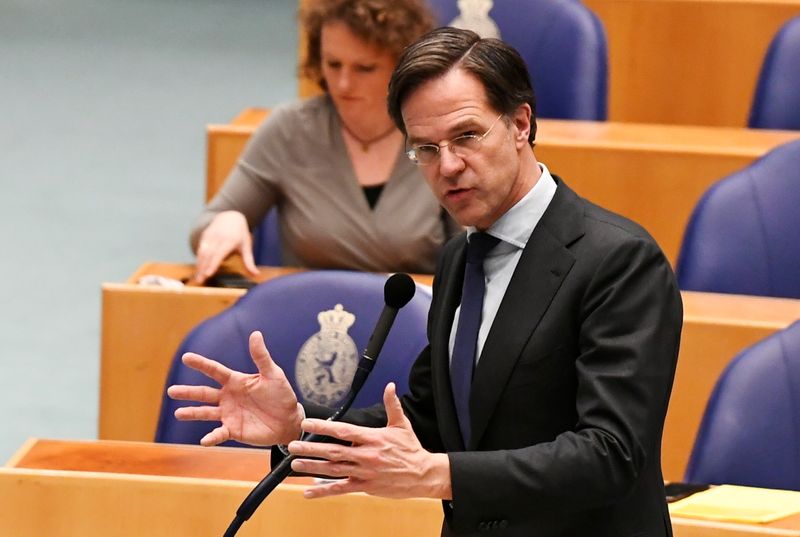 &copy; Reuters. Debate over remarks the Dutch Prime Minister Mark Rutte made during talks to form a new government following the March 17 national elections, in The Hague