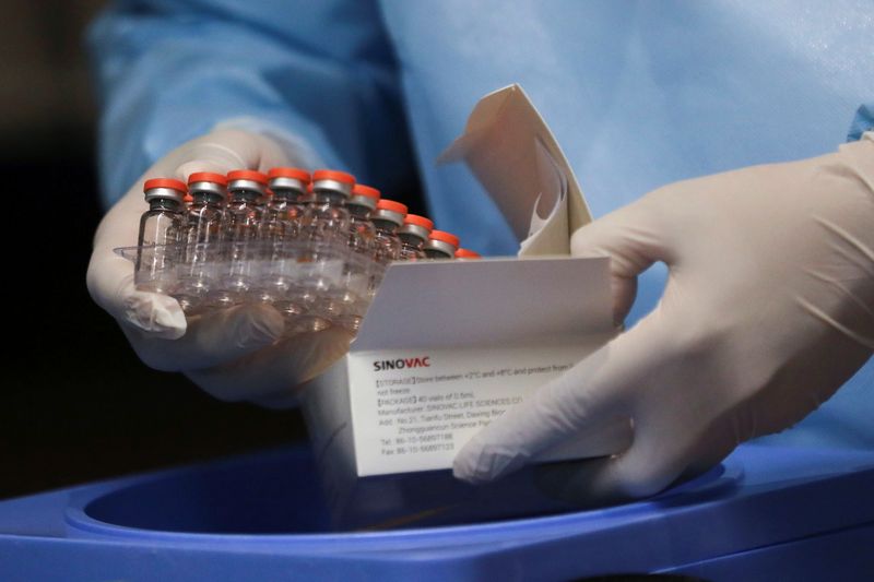 &copy; Reuters. 中国シノバック、コロナワクチン年間生産能力20億回分に拡大