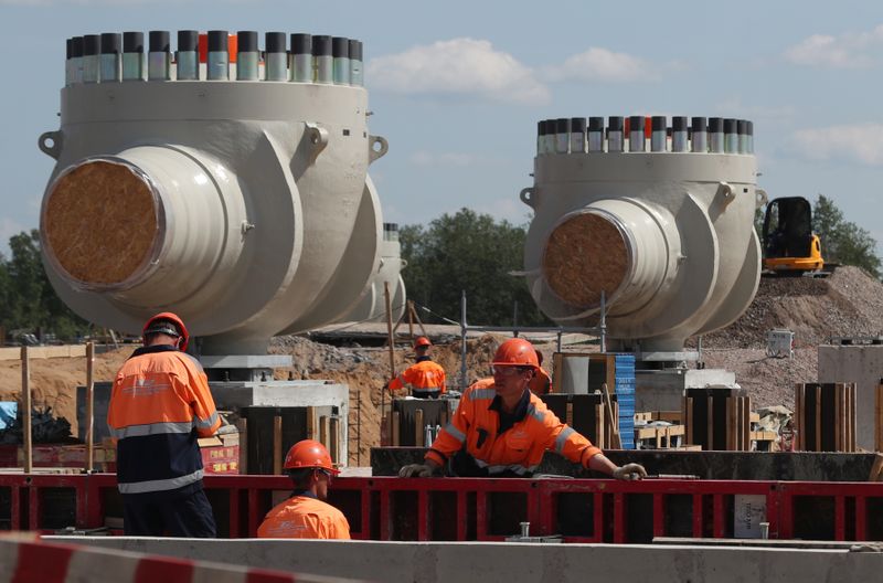 &copy; Reuters. The construction site of the Nord Stream 2 gas pipeline in Russia