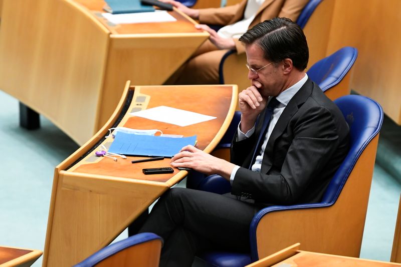 &copy; Reuters. Debate over remarks the Dutch Prime Minister Mark Rutte made during talks to form a new government following the March 17 national elections, in The Hague