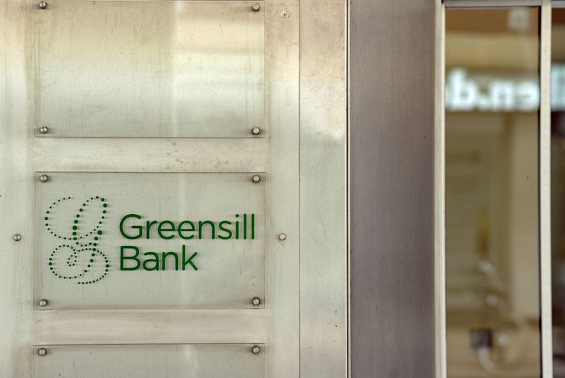 &copy; Reuters. FILE PHOTO: Logo of Greensill Bank is pictured in downtown Bremen