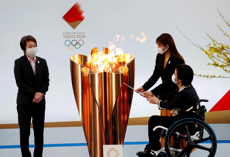 &copy; Reuters. FILE PHOTO: Tokyo 2020 Olympic torch relay