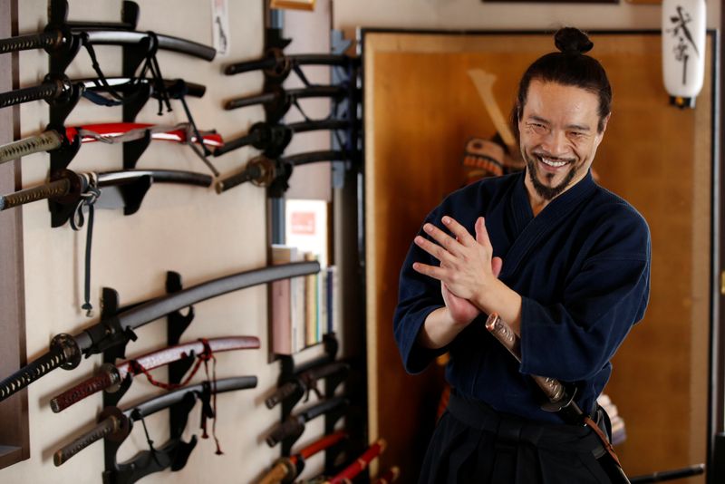 &copy; Reuters. Online class for Samurai experience in Tokyo