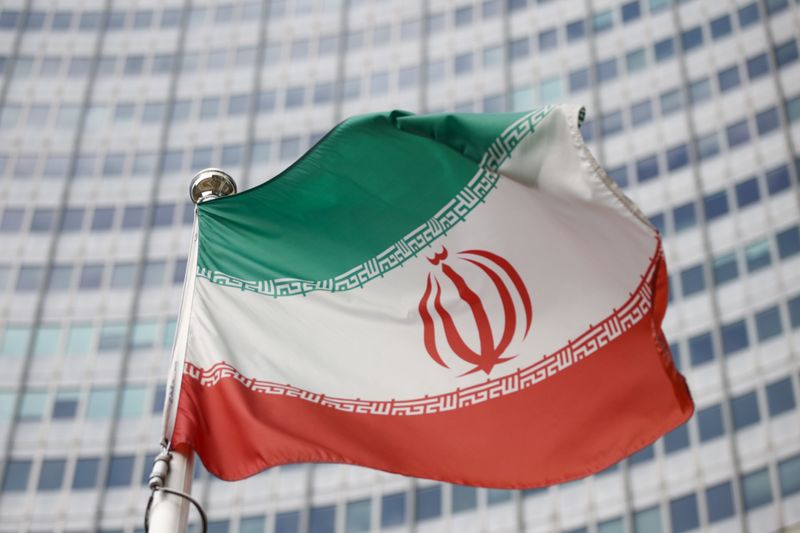 &copy; Reuters. FILE PHOTO: Iran&apos;s flag pictured in March