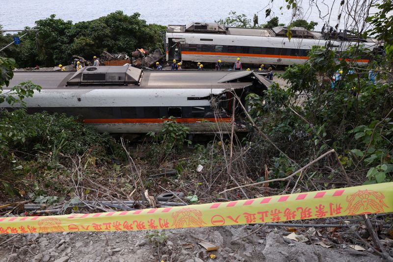 &copy; Reuters. Deadly train derailment in eastern Taiwan