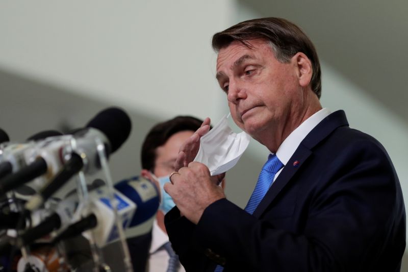 &copy; Reuters. Presidente Jair Bolsonaro durante pronunciamento à imprensa em Brasília