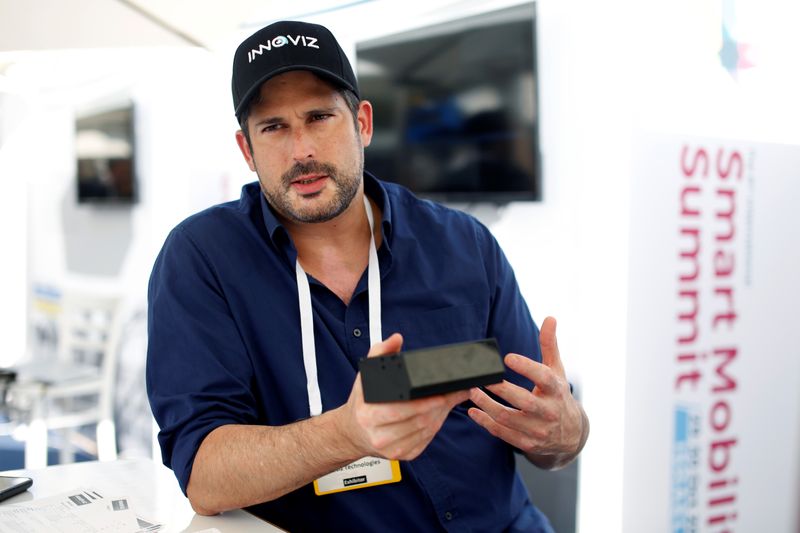 &copy; Reuters. Omer Keilaf, CEO of Israeli firm, Innoviz Technologies, speaks during an interview with Reuters at the Smart Mobility Summit in Tel Aviv