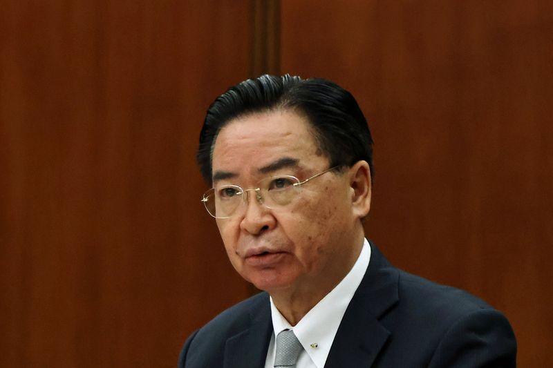 &copy; Reuters. Taiwan Foreign Minister Joseph Wu attends a news conference in Taipei