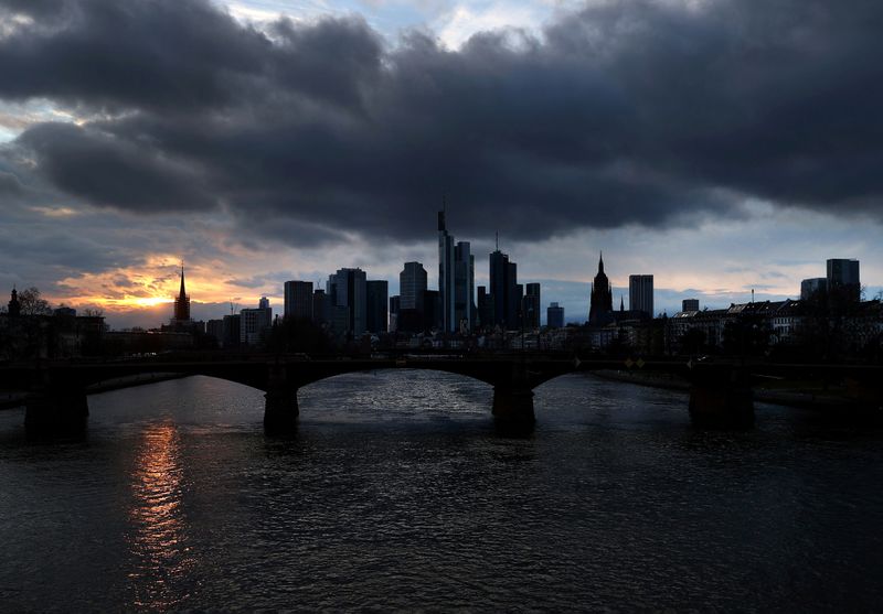 © Reuters. Distrito financeiro de Frankfurt, Alemanha