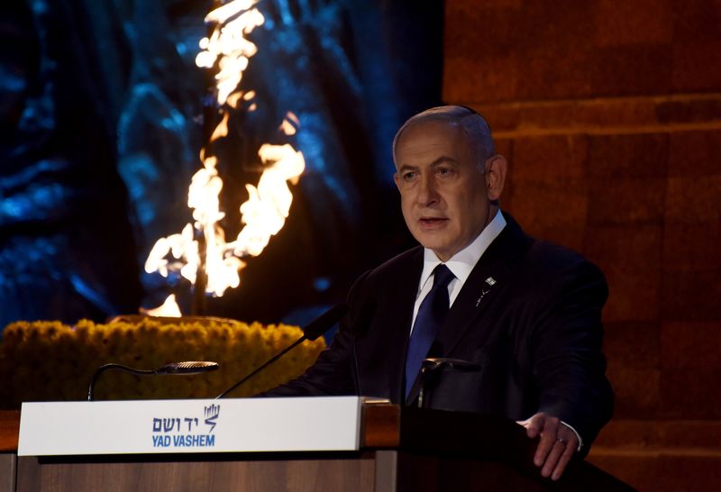 &copy; Reuters. نتنياهو: إسرائيل ستبلغ الجنائية الدولية أنها لن تتعاون في تحقيق جرائم الحرب