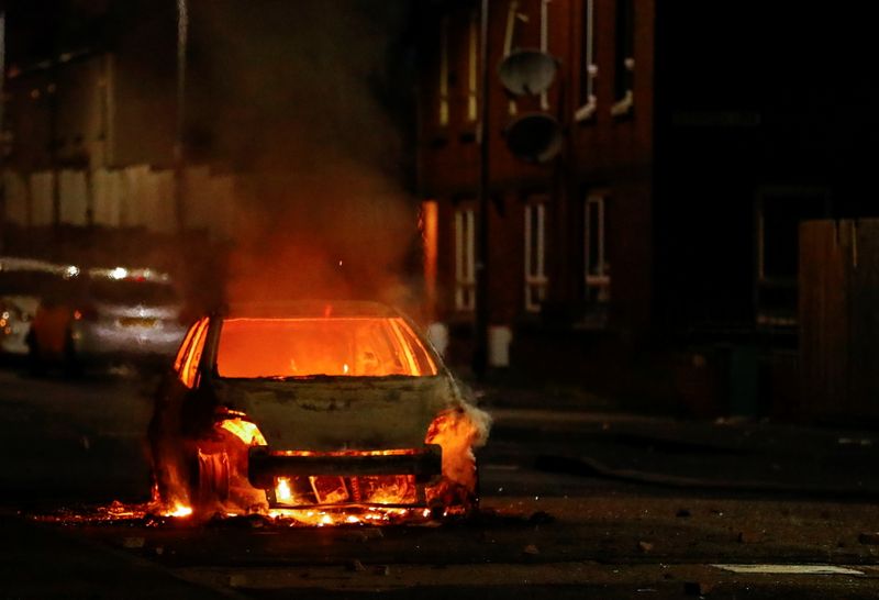 © Reuters. Protests in Belfast