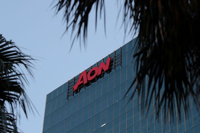 &copy; Reuters. FILE PHOTO: An office building with the Aon logo is seen in Sydney