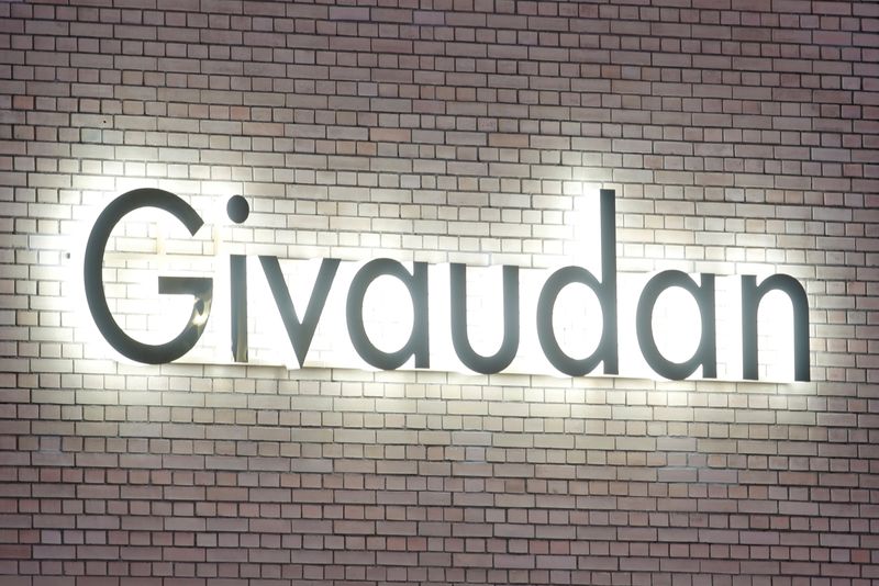 &copy; Reuters. FILE PHOTO: Logo of Givaudan is seen in Kemptthal
