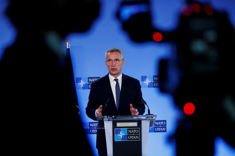 &copy; Reuters. NATO Secretary General Stoltenberg meets Ukrainian Foreign Minister Kuleba in Brussels