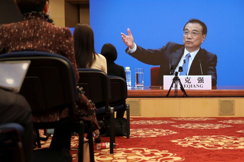 &copy; Reuters. Primeiro-ministro da China, Li Keqiang, durante entrevista coletiva em Pequim