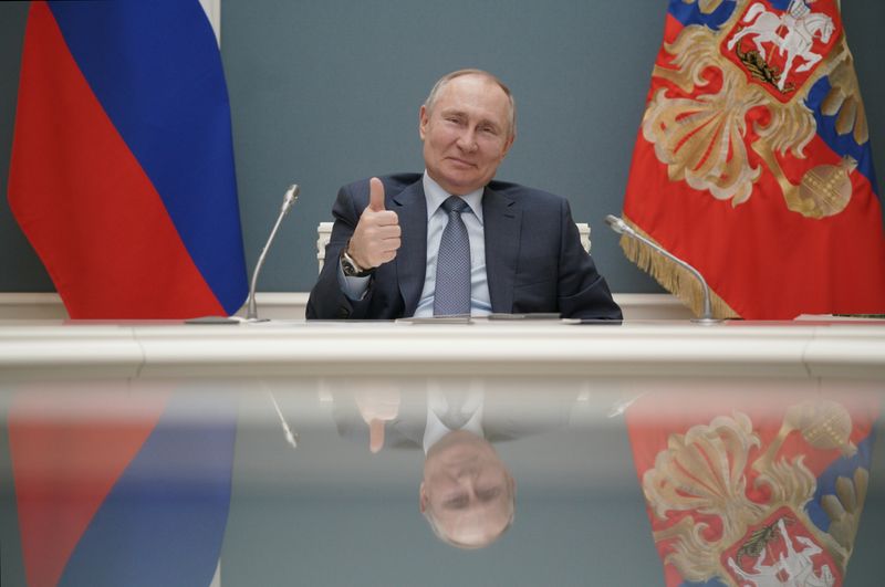 &copy; Reuters. Presidente da Rússia, Vladimir Putin, durante cerimônia em Moscou