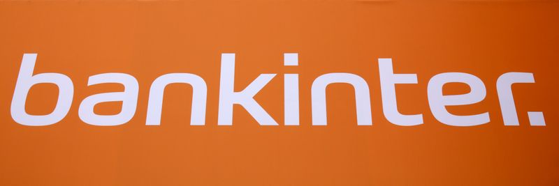 &copy; Reuters. FOTO DE ARCHIVO: El logotipo de Bankinter en Madrid