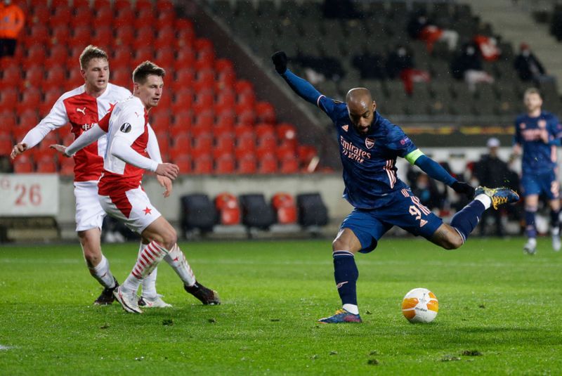 &copy; Reuters. Europa League - Quarter Final Second Leg - Slavia Prague v Arsenal
