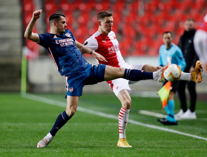 © Reuters. Europa League - Quarter Final Second Leg - Slavia Prague v Arsenal