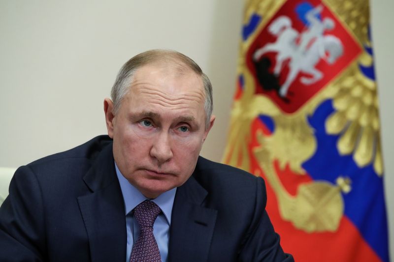 &copy; Reuters. الكرملين: بوتين سيتخذ قرارا بشأن فرض عقوبات على واشنطن