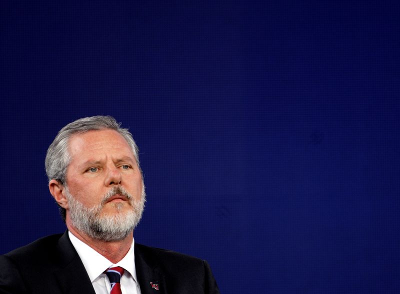 &copy; Reuters. Liberty University President Jerry Falwell Jr., attends commencement in Lynchburg, Virginia