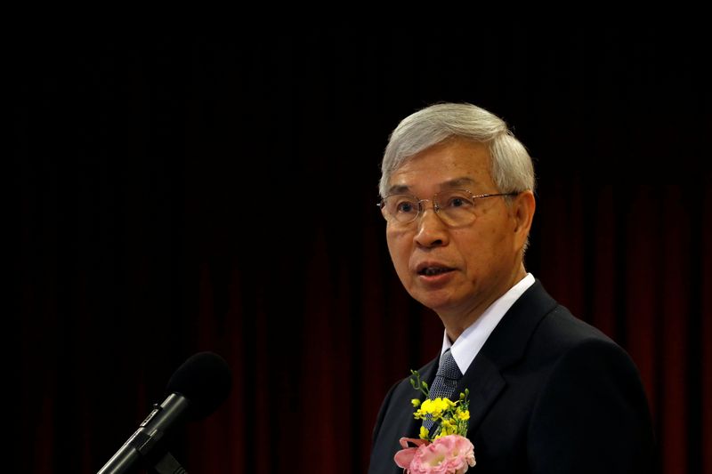 &copy; Reuters. New Central Bank Governor Yang Chin-long attends the inauguration ceremony in Taipei