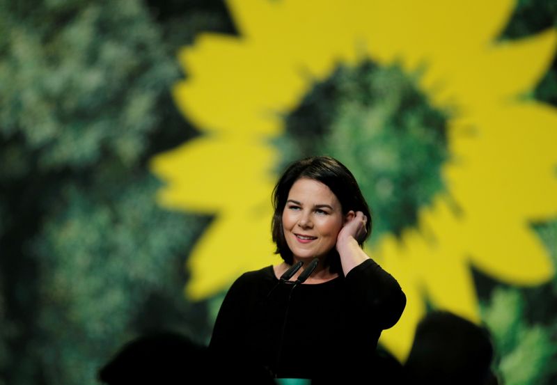 &copy; Reuters. FOTO DE ARCHIVO: La líder del Partido Verde de Alemania, Annalena Baerbock, durante la conferencia de representantes en Bielefeld