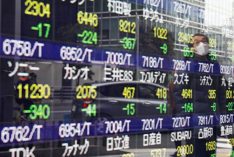 Asian shares at highest since early March, weak dollar boosts commodities