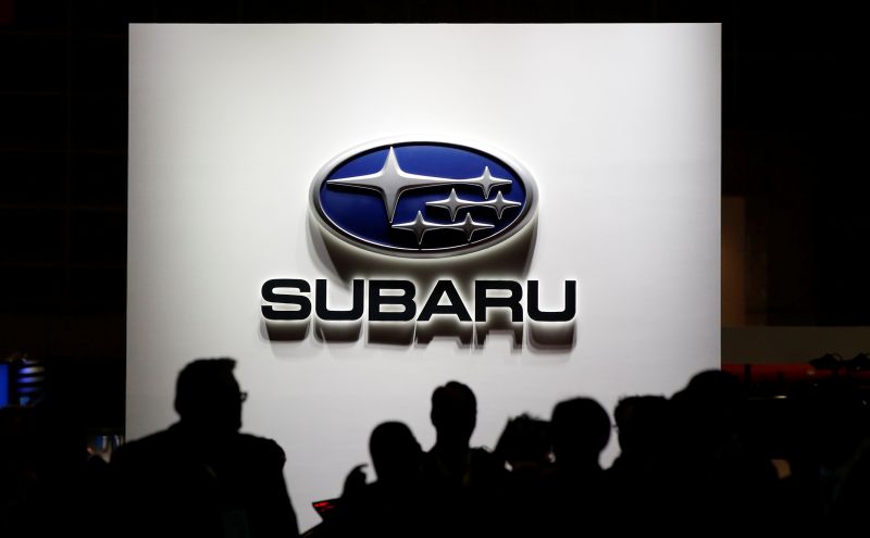 &copy; Reuters. The logo of Subaru Corp. is pictured at the 45th Tokyo Motor Show in Tokyo