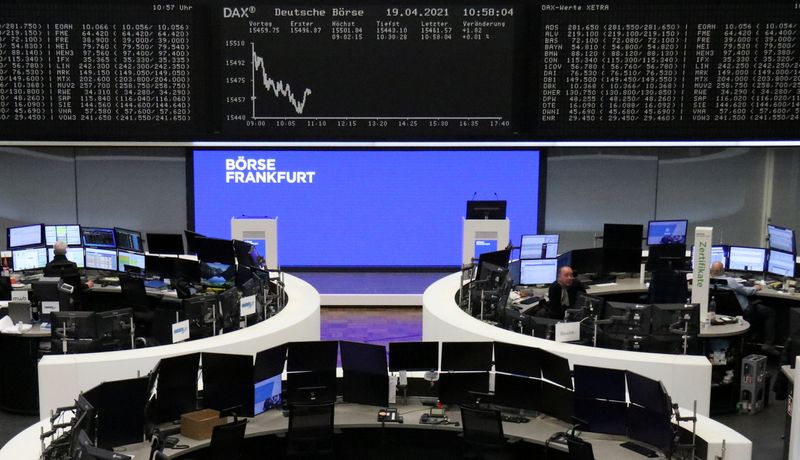 &copy; Reuters. The German share price index DAX graph is pictured at the stock exchange in Frankfurt