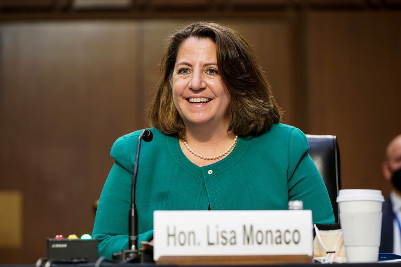 &copy; Reuters. مجلس الشيوخ الأمريكي يقر تعيين ليزا موناكو نائبة لوزير العدل