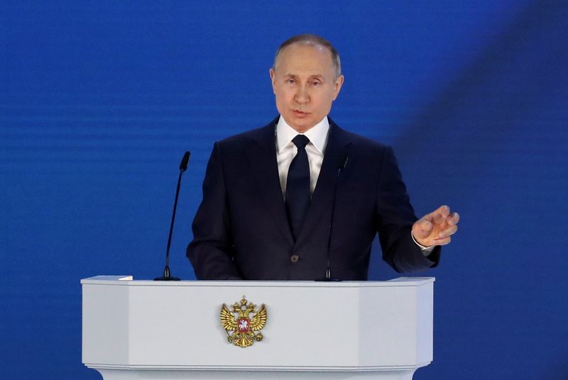 &copy; Reuters. بوتين: روسيا سترد سريعا وبقسوة على &quot;الاستفزازات&quot; الأجنبية