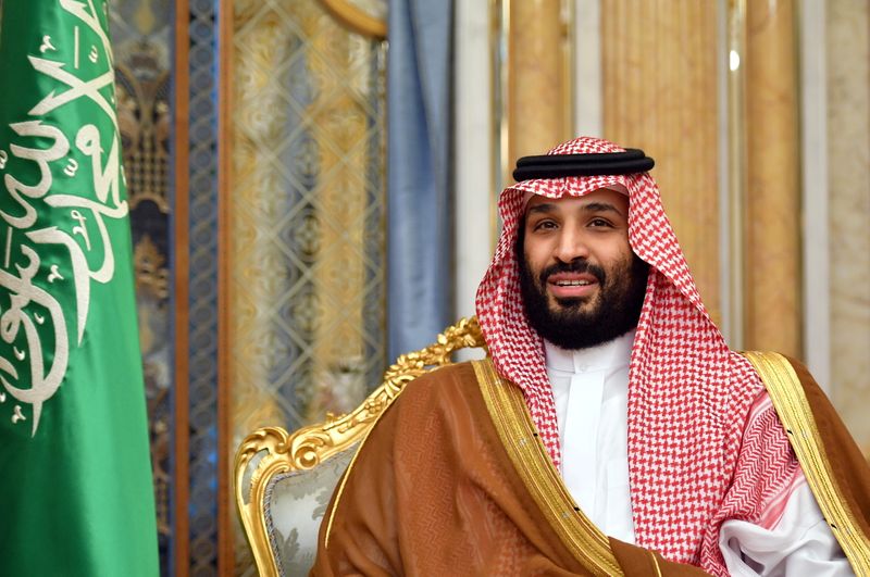 &copy; Reuters. FILE PHOTO: Saudi Arabia&apos;s Crown Prince Mohammed bin Salman attends a meeting with U.S. Secretary of State Mike Pompeo in Jeddah