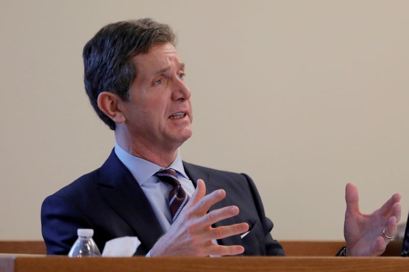 &copy; Reuters. FILE PHOTO: Alex Gorsky, chairman and CEO of Johnson &amp; Johnson, takes the stand as a witness in New Jersey Supreme Court in New Brunswick, New Jersey