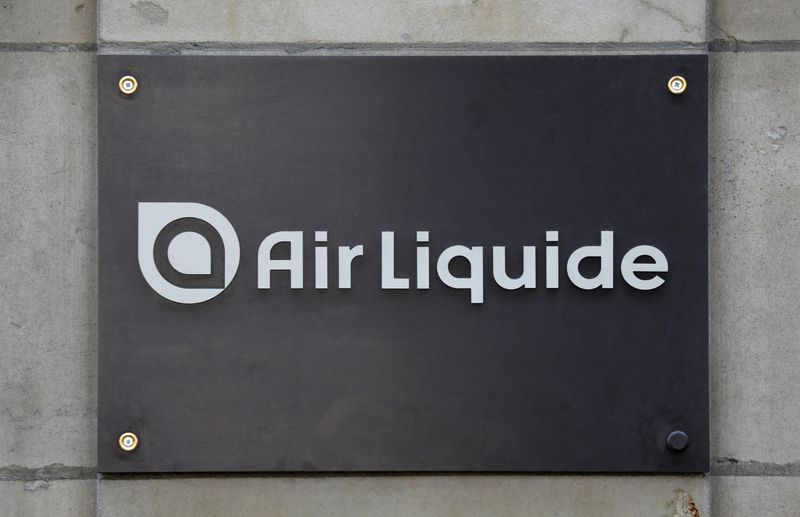 &copy; Reuters. Air Liquide logo is seen in Paris