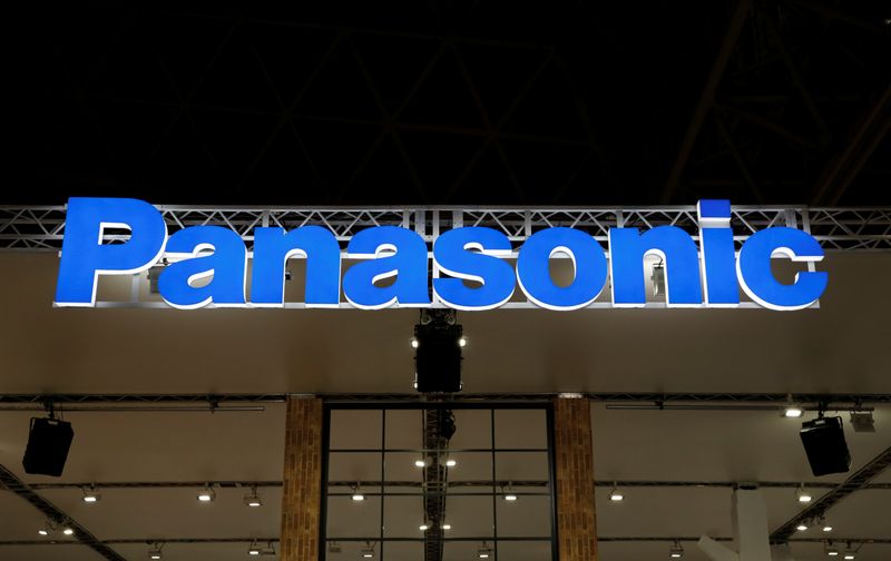&copy; Reuters. A logo of Panasonic Corp is pictured at the CEATEC JAPAN 2017 in Chiba