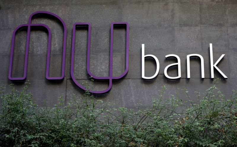 &copy; Reuters. The logo of Nubank, a Brazilian FinTech startup, is pictured at the bank&apos;s headquarters in Sao Paulo