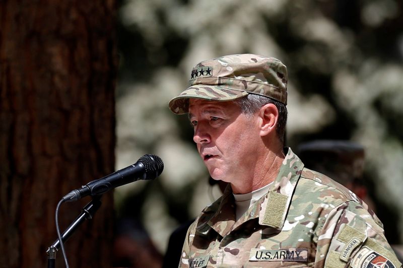 &copy; Reuters. قائد القوات الأمريكية في أفغانستان يعلن بدء الانسحاب وتسليم القواعد