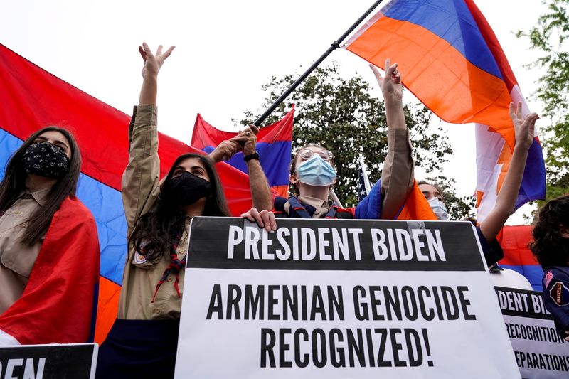 &copy; Reuters. 米のアルメニア人虐殺認定、トルコ大統領報道官「数カ月内に対応」