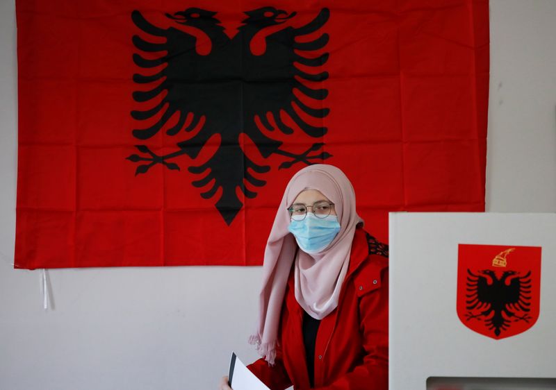 &copy; Reuters. نتائج أولية: الحزب الحاكم بألبانيا يفوز بنسبة 49.4% من الأصوات في انتخابات الأحد