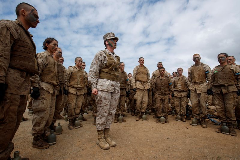 © Reuters. Women of Lima Company are breaking a barrier becoming U.S. Marines at Camp Pendleton