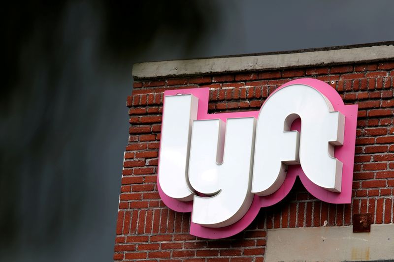 © Reuters. Logo da Lyft fotografado em Los Angeles, EUA