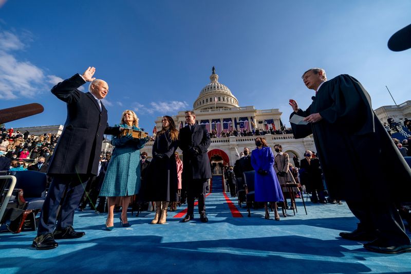 &copy; Reuters. FILE PHOTO: Inauguration of Joe Biden as the 46th President of the United States