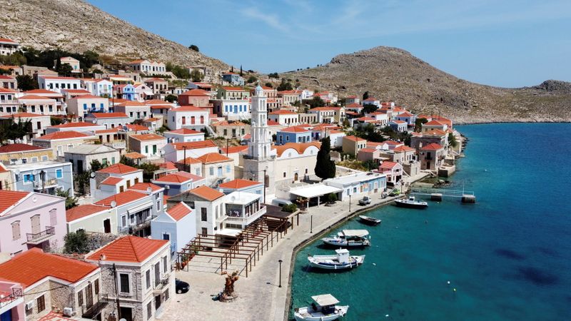 &copy; Reuters. FILE PHOTO: Halki, a remote Greek island, coronavirus-free, waits for tourists