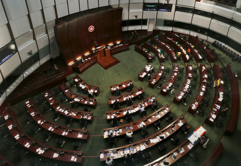 &copy; Reuters. A general view of the Legislative Council meeting debating a Beijing-backed electoral reform in Hong Kong