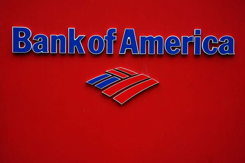 &copy; Reuters. FILE PHOTO: A Bank of America logo is pictured in the Manhattan borough of New York City