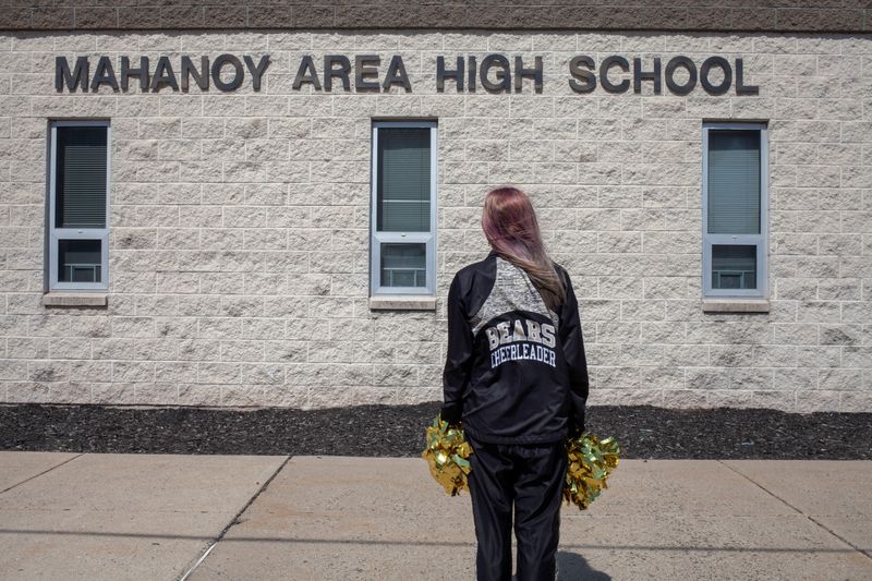 &copy; Reuters. FILE PHOTO: Levy, a former cheerleader at Mahanoy Area High School, poses in an undated photograph
