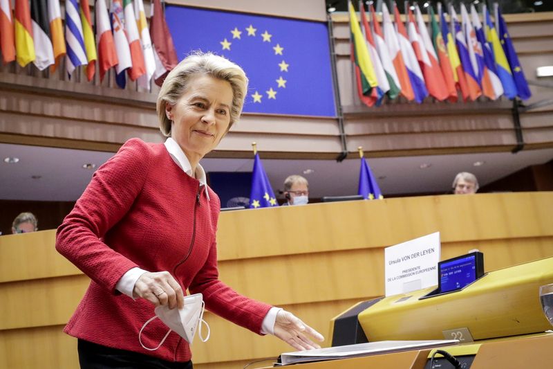 &copy; Reuters. Presidente da Comissão Europeia, Ursula von der Leyen