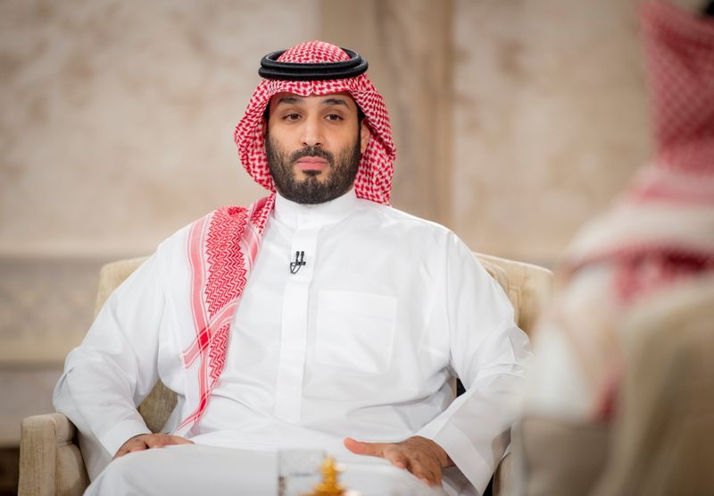&copy; Reuters. Príncipe herdeiro saudita Mohammed bin Salman durante pronunciamento em Riad