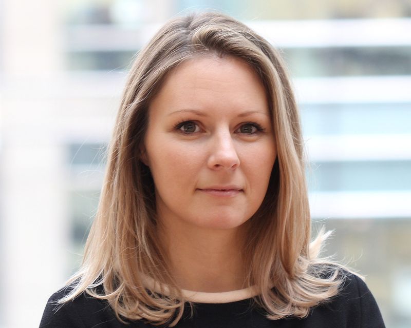 © Reuters. Sophie Warrick, EMEA equity research head at JP Morgan poses in London